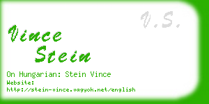 vince stein business card